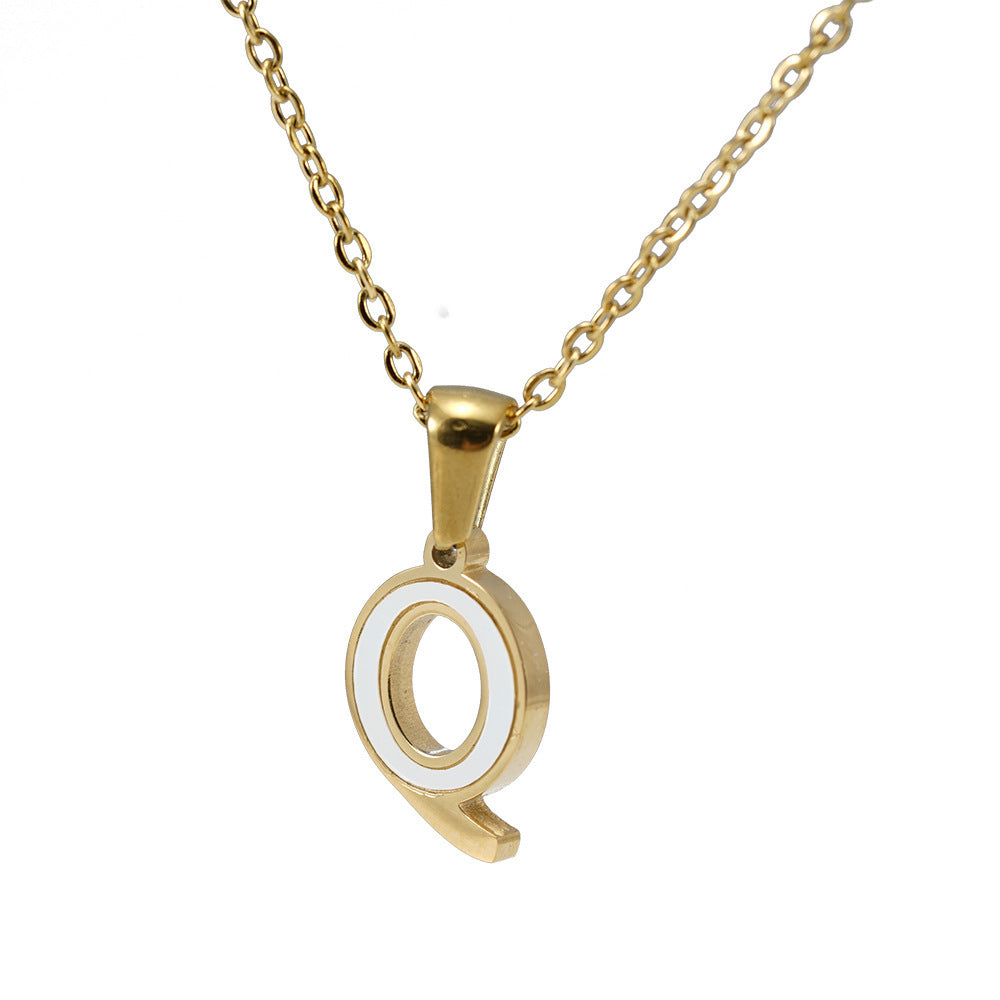 Delicate Flat Letter Charm Necklace