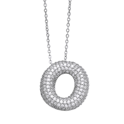 Crystal Fashion Bubble Letter Necklace