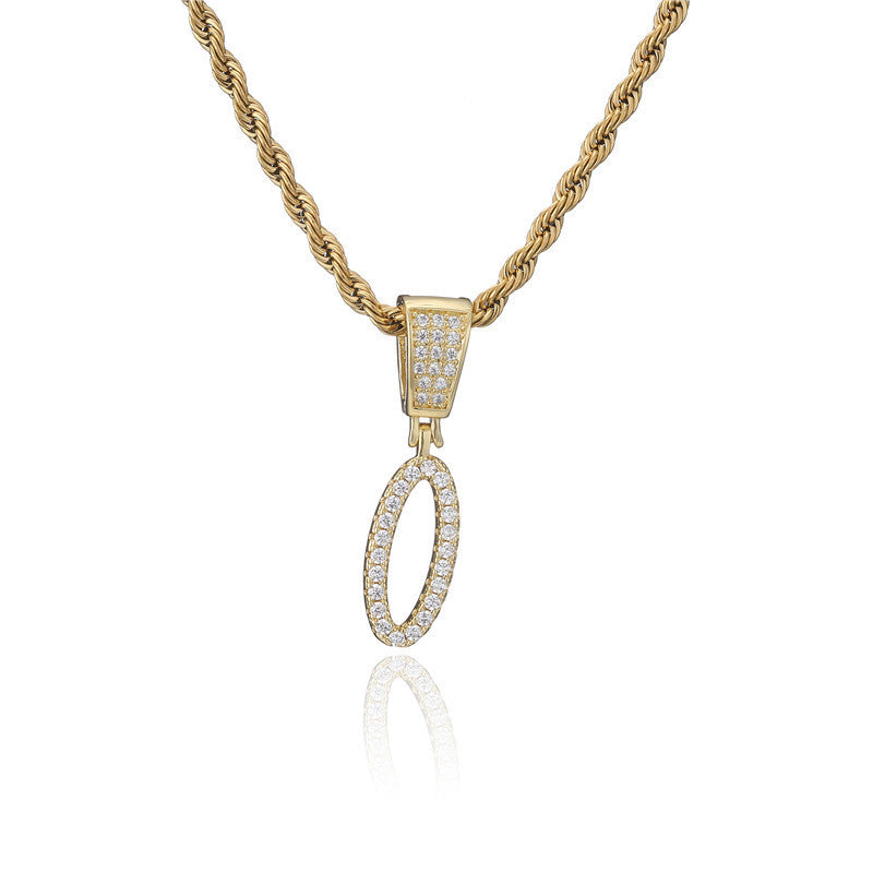 Flat Glow Script Pendant Necklace