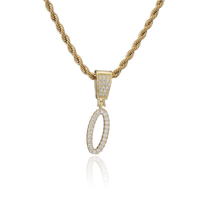 Flat Glow Script Pendant Necklace