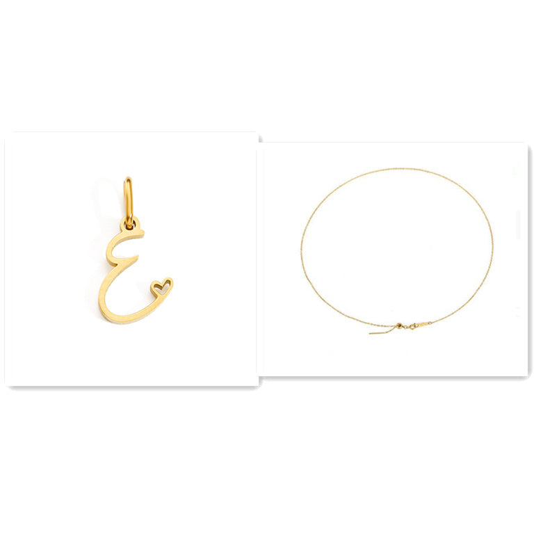 Initial Necklace - Signed with Love