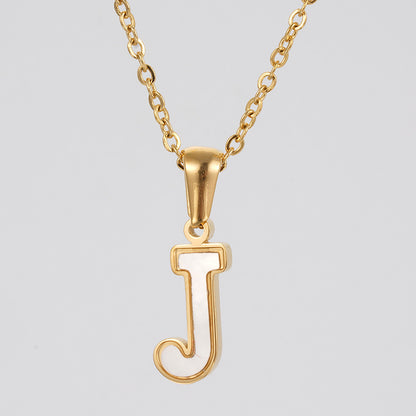 Delicate Flat Letter Charm Necklace