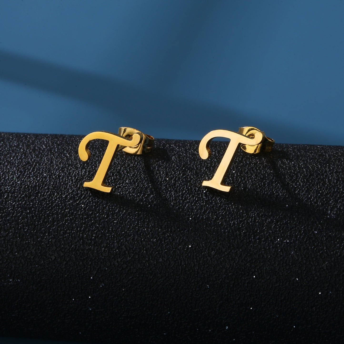 Golden Circle Initial Studs