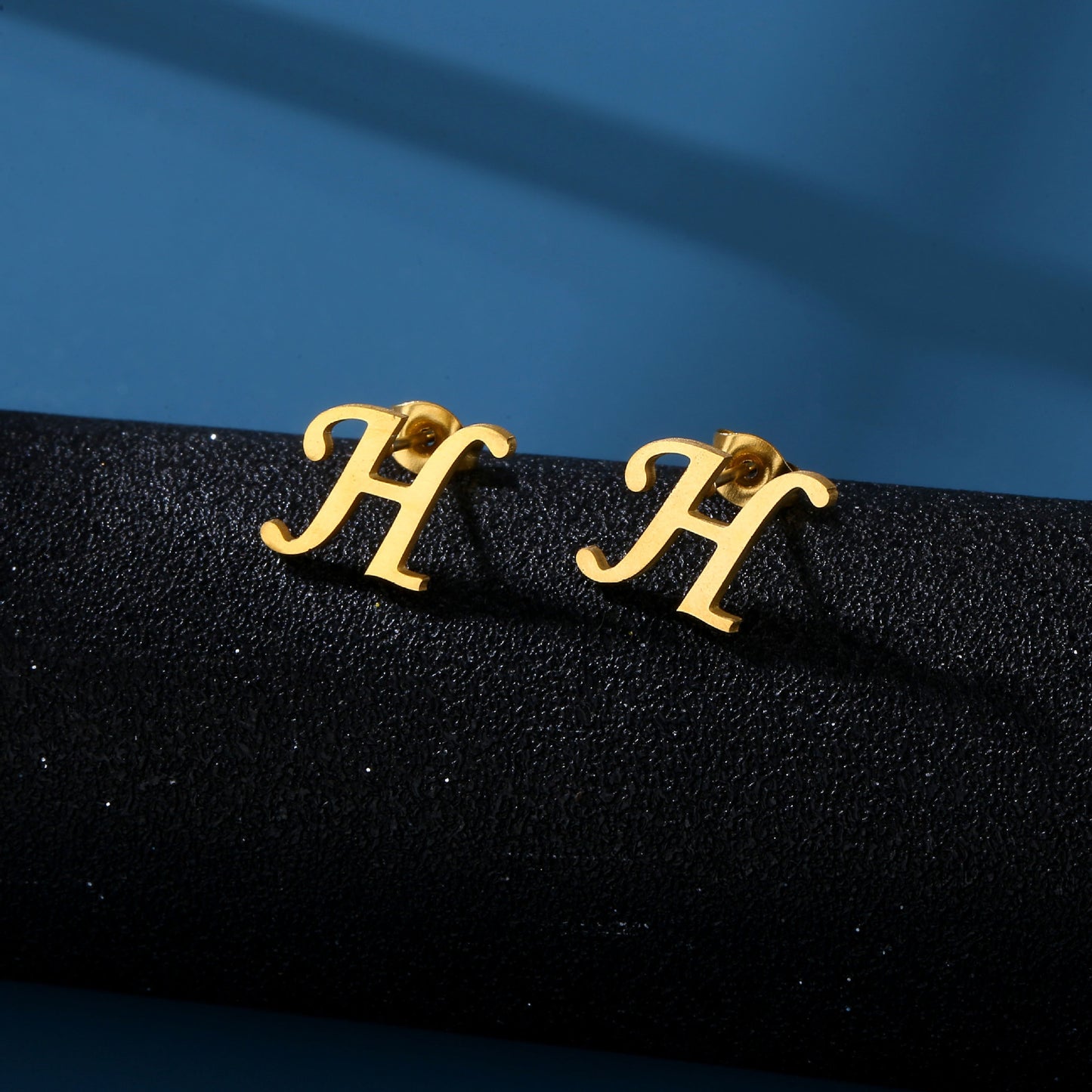 Golden Circle Initial Studs