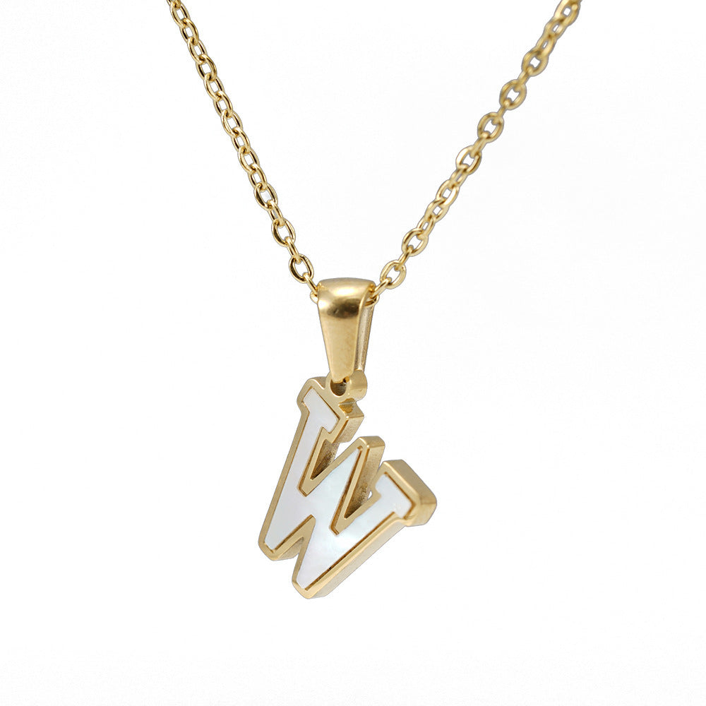 Delicate Flat Letter Charm Necklace