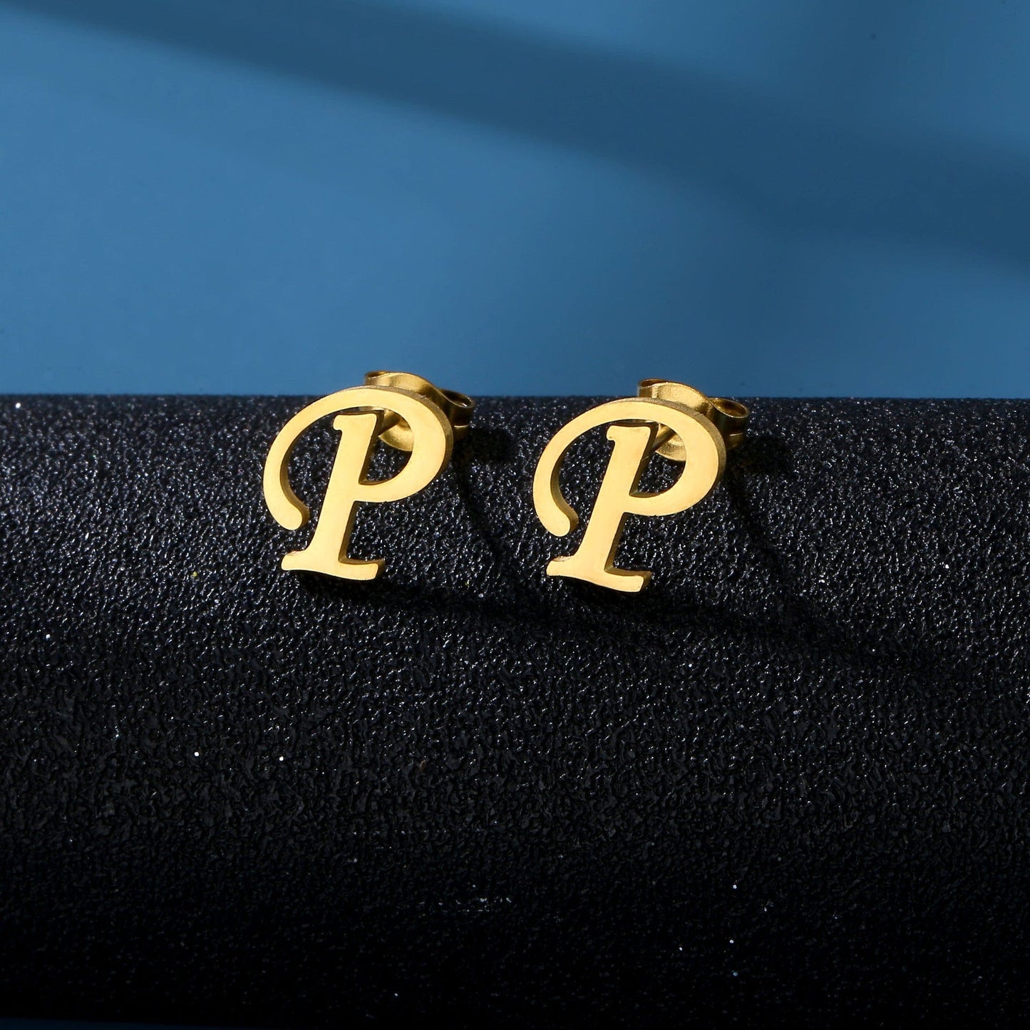 Golden Circle Initial Studs