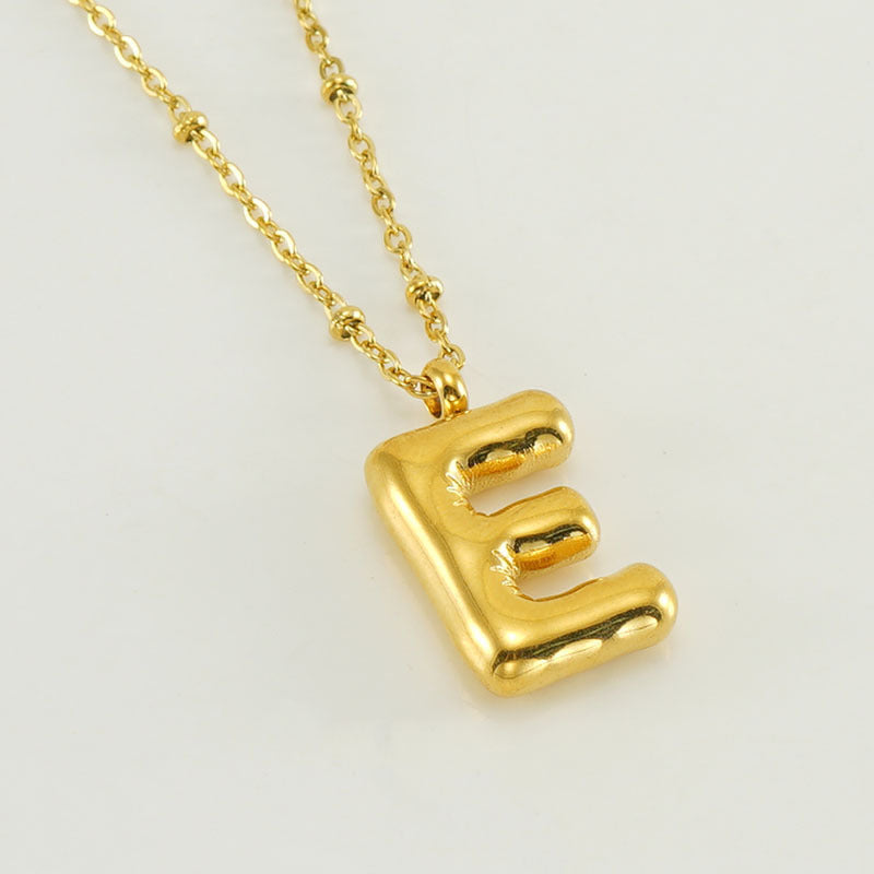 Fashion Bubble Letter Necklace
