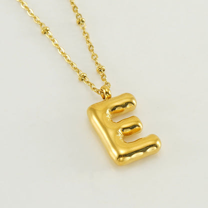 Fashion Bubble Letter Necklace