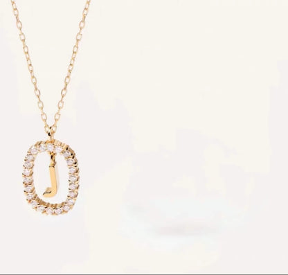 Initial Oval Sparkle