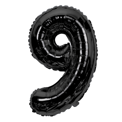 Black Number Balloons