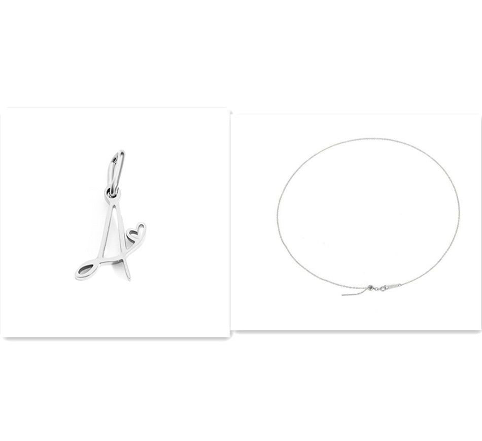 Initial Necklace - Signed with Love