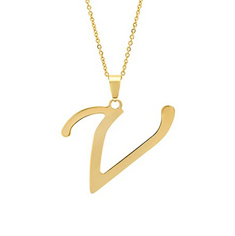 Elegant Flat Letter Necklace – Personalized Jewelry