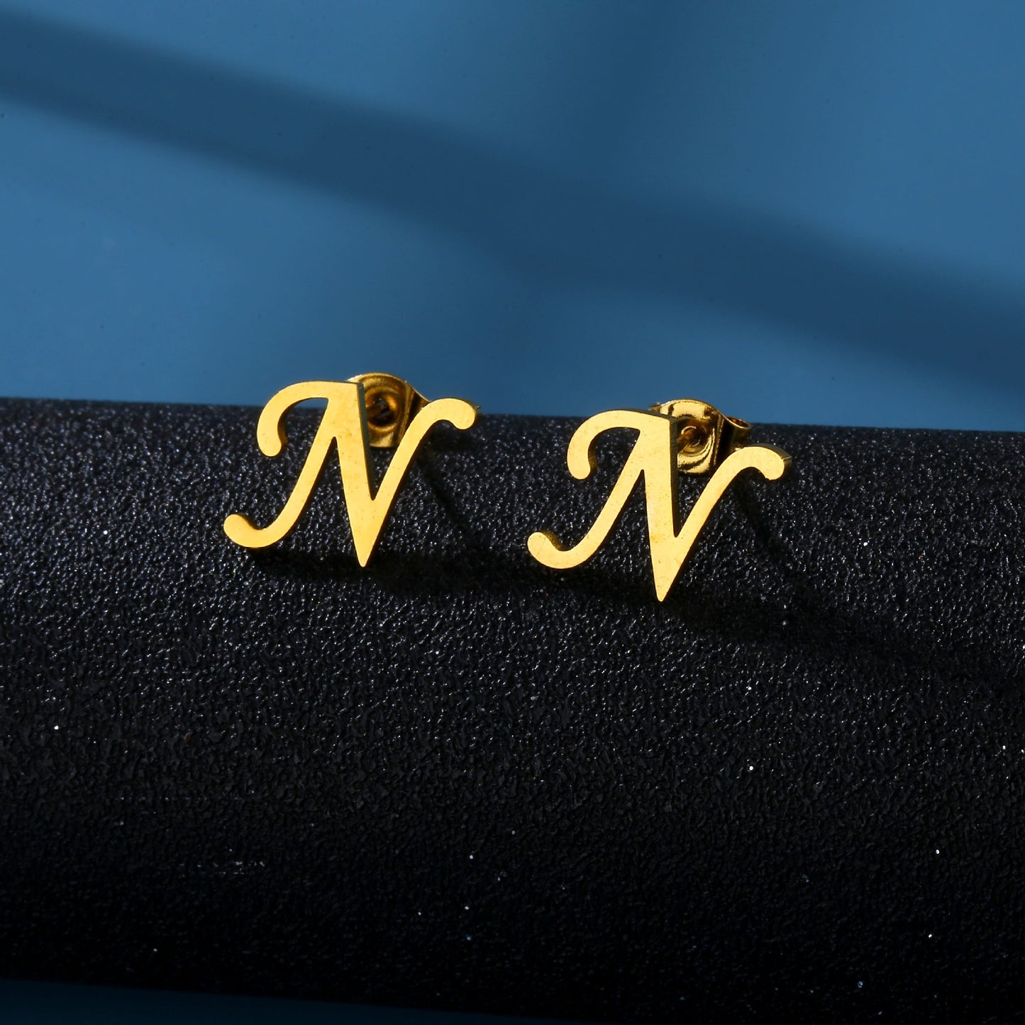 Golden Circle Initial Studs