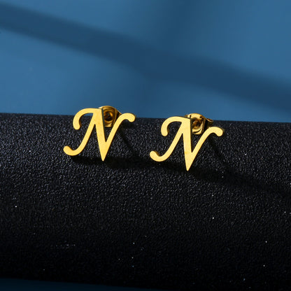 Golden Circle Initial Studs