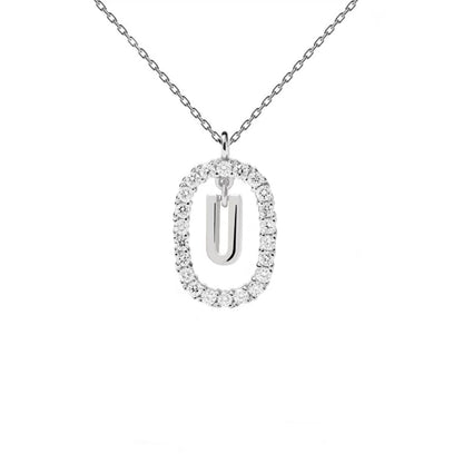 Initial Oval Sparkle