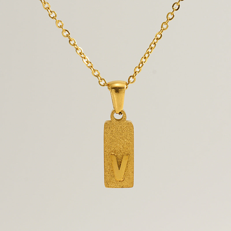 Urban Block Letter Necklace