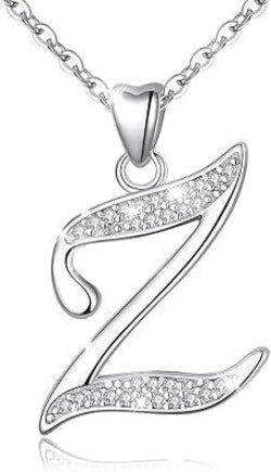 Curved Sparkly Letter Necklace