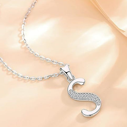 Curved Sparkly Letter Necklace
