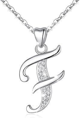 Curved Sparkly Letter Necklace