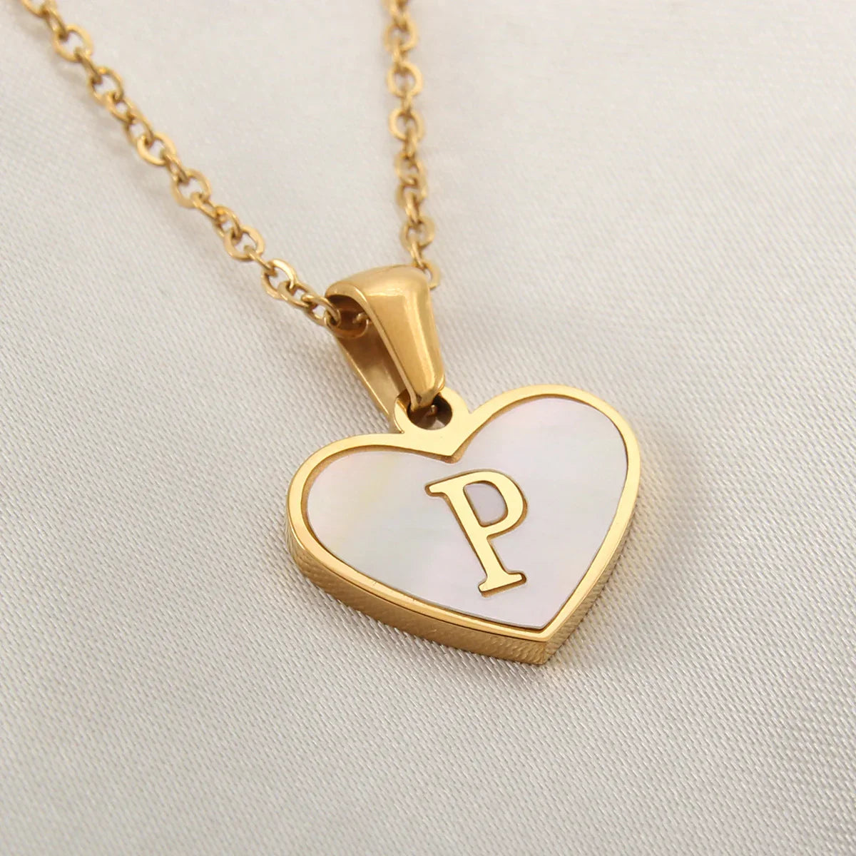 Tiny Mirror Initial Heart Necklace – Personalized Gift for Her