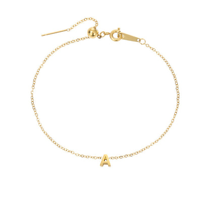 Golden Initial Charm Bracelet