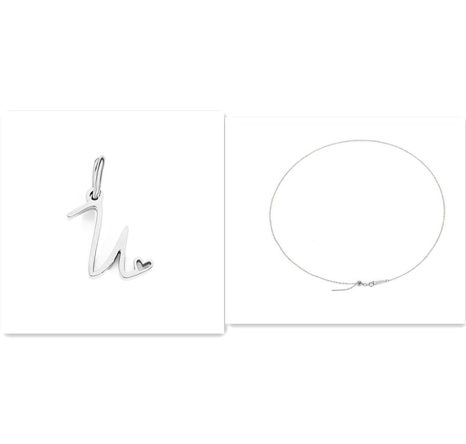 Initial Necklace - Signed with Love