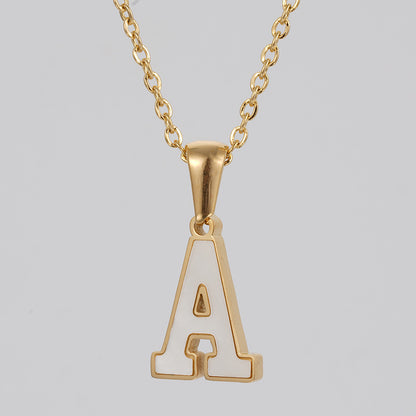 Delicate Flat Letter Charm Necklace