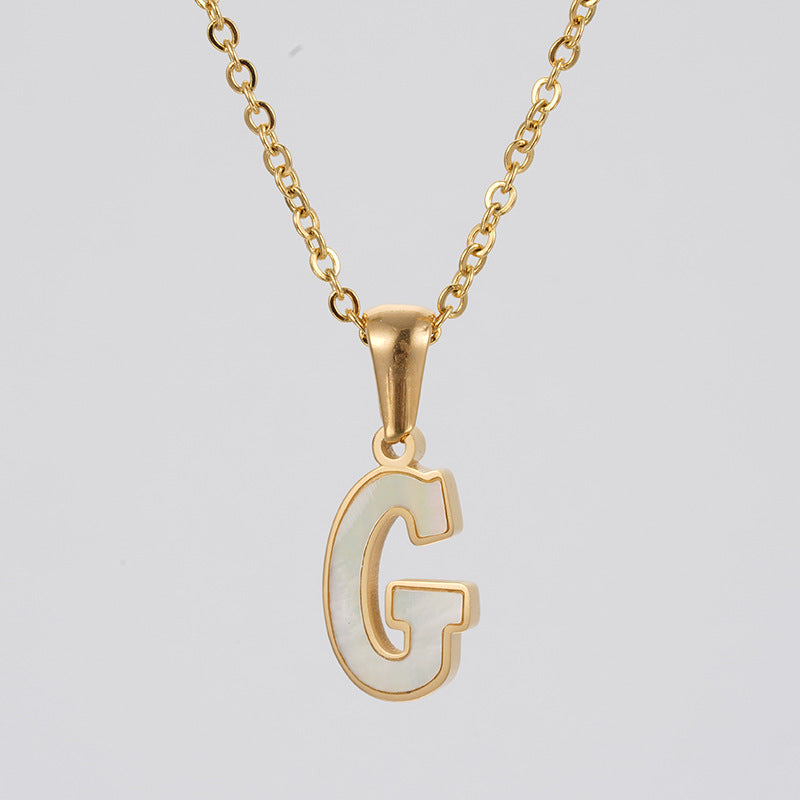 Delicate Flat Letter Charm Necklace