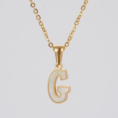 Delicate Flat Letter Charm Necklace