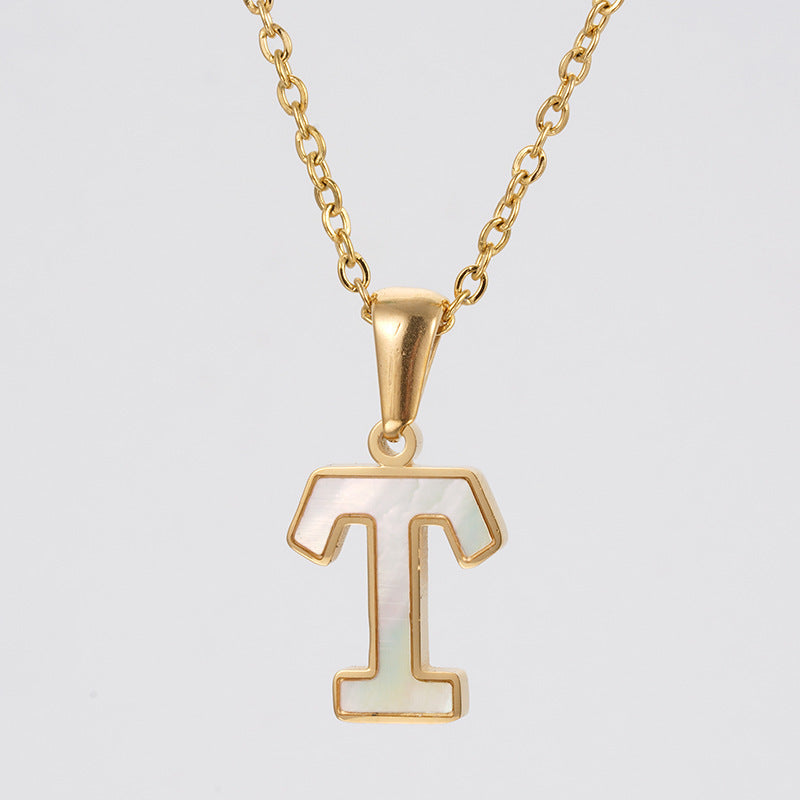 Delicate Flat Letter Charm Necklace