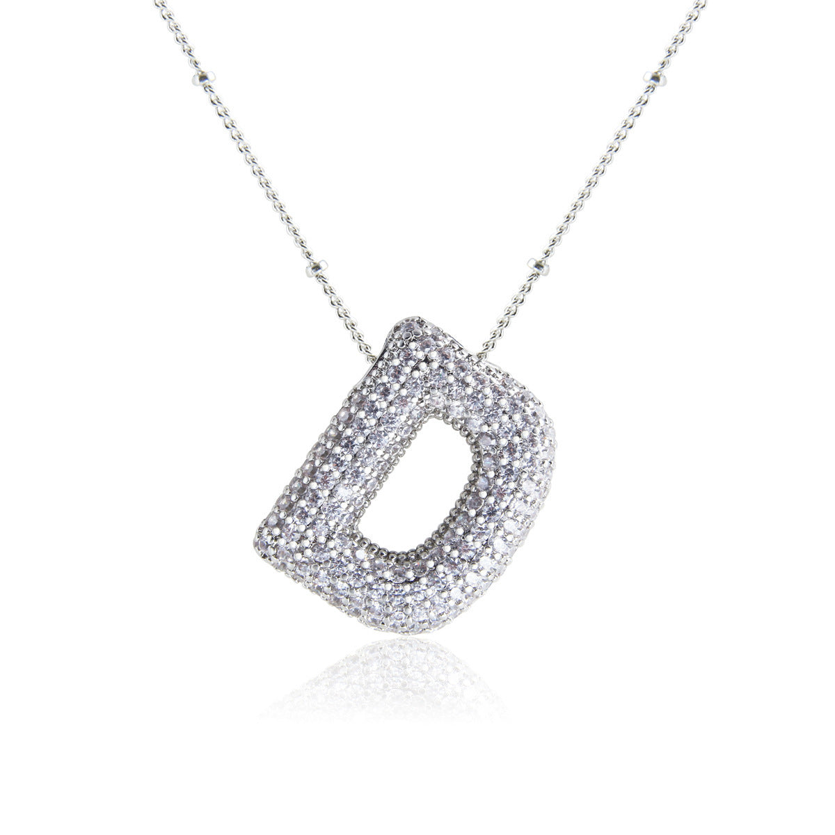 Iced Out Letter Charms Necklace