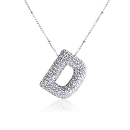 Iced Out Letter Charms Necklace