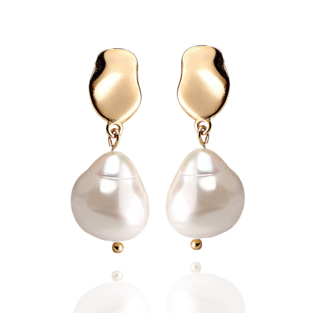 Sterling Silver Baroque Pearl Earings