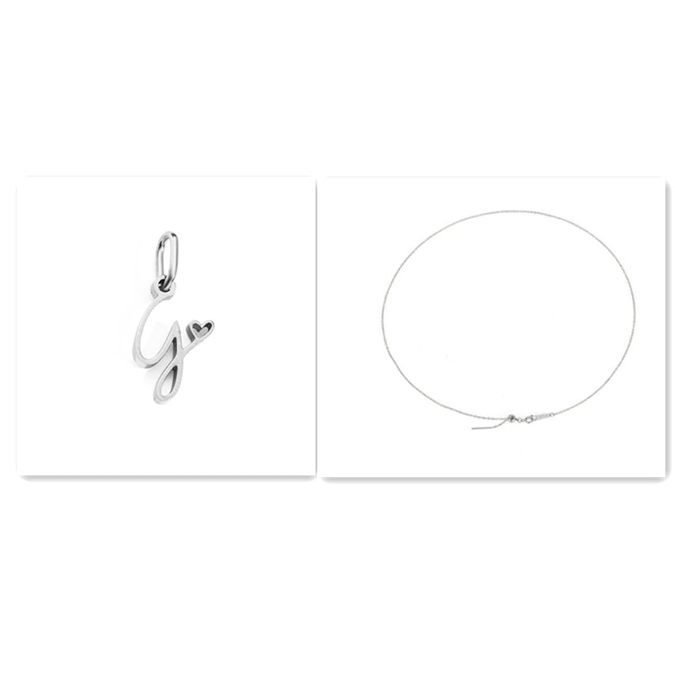 Initial Necklace - Signed with Love