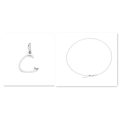 Initial Necklace - Signed with Love