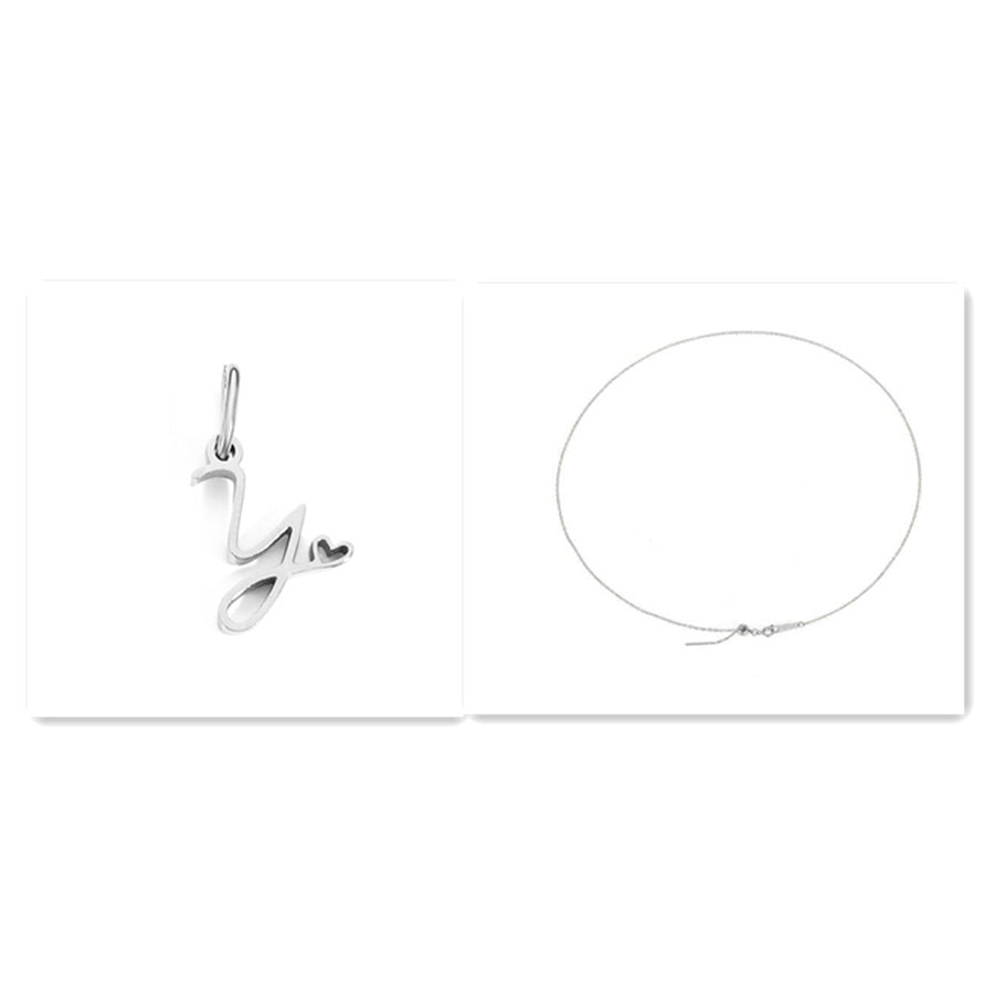 Initial Necklace - Signed with Love