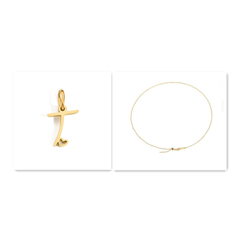 Initial Necklace - Signed with Love