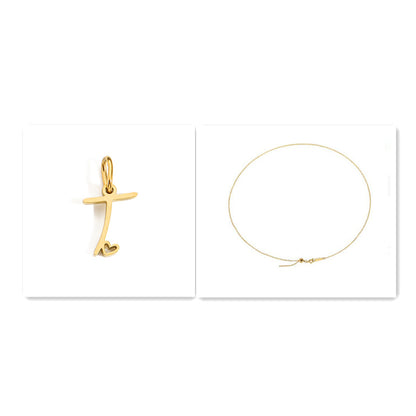 Initial Necklace - Signed with Love