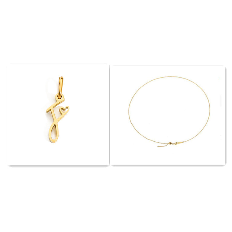 Initial Necklace - Signed with Love