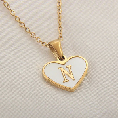Tiny Mirror Initial Heart Necklace – Personalized Gift for Her