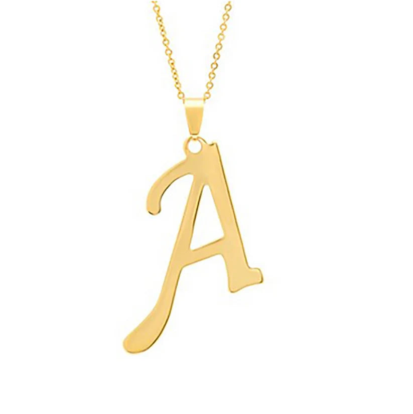 Elegant Flat Letter Necklace – Personalized Jewelry