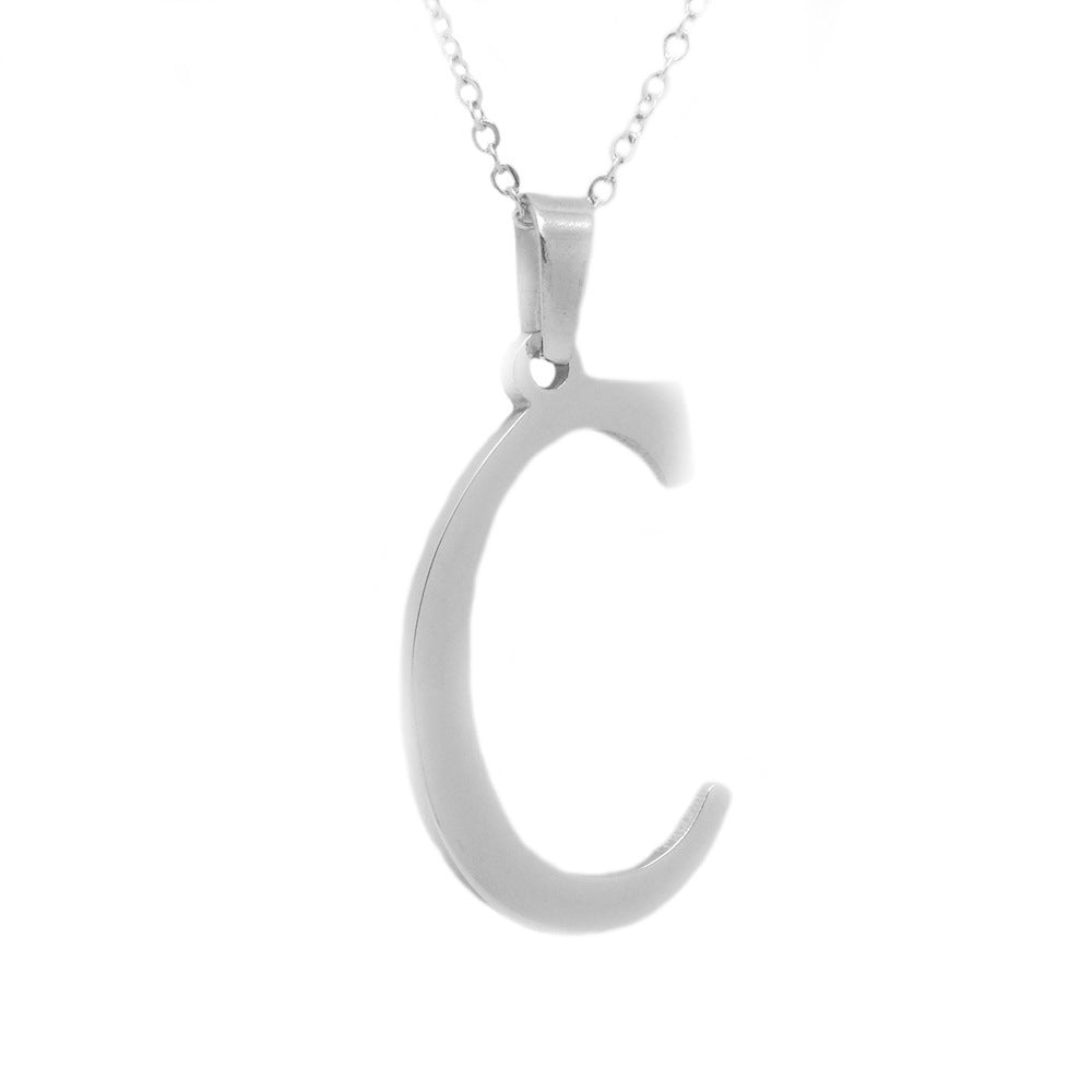 Elegant Flat Letter Necklace – Personalized Jewelry