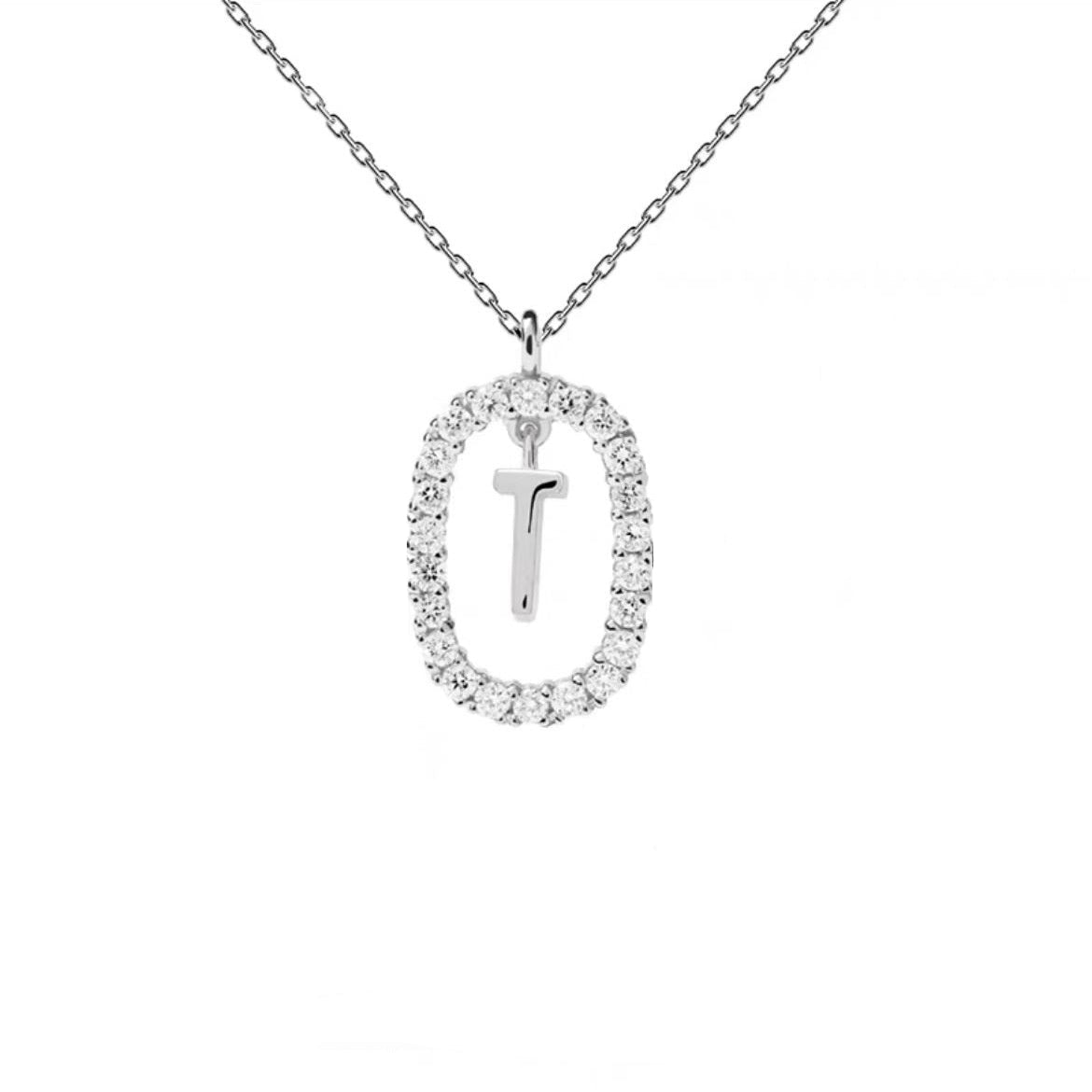 Initial Oval Sparkle