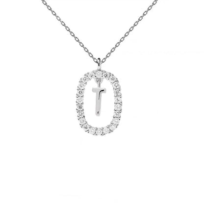 Initial Oval Sparkle