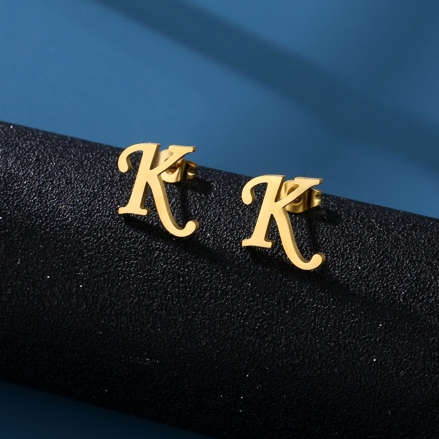 Golden Circle Initial Studs