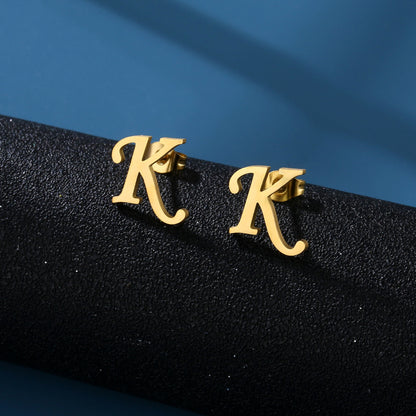 Golden Circle Initial Studs