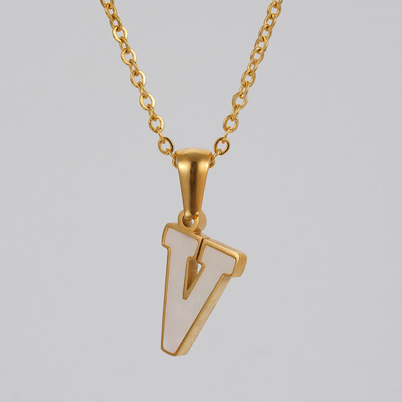 Delicate Flat Letter Charm Necklace