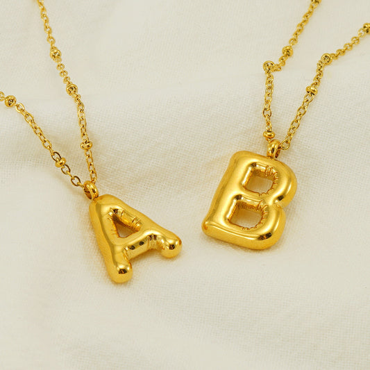 Fashion Bubble Letter Necklace