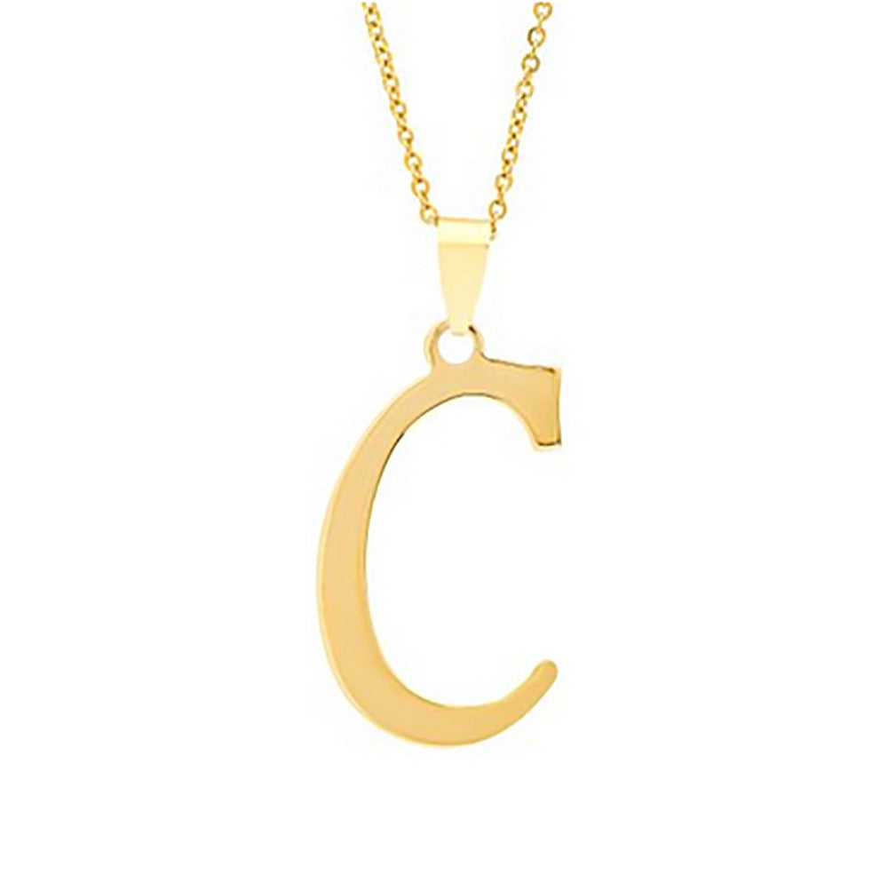 Elegant Flat Letter Necklace – Personalized Jewelry
