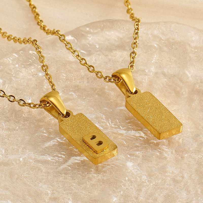 Urban Block Letter Necklace